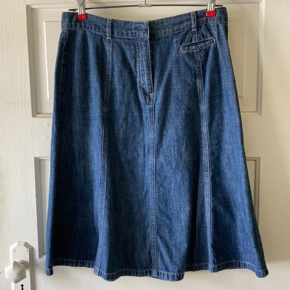 Knee length Jean Skirt